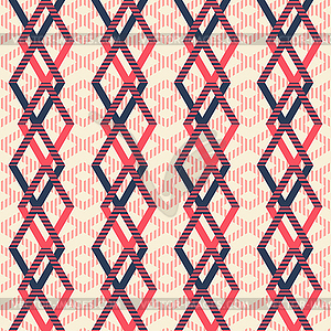 Seamless pattern of rhomboid shapes with striped - vector EPS clipart