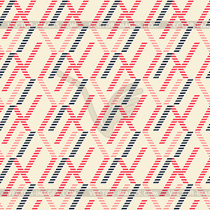 Striped zigzag lines and overlapping segments - vector image