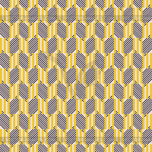Seamless geometric pattern of triple sticks and - vector image