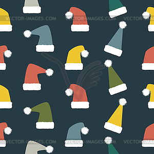 Seamless Christmas and New Year pattern of droll - color vector clipart