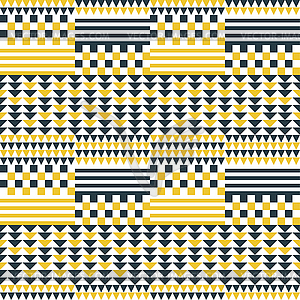 Abstract geometric seamless patchwork pattern - vector clipart