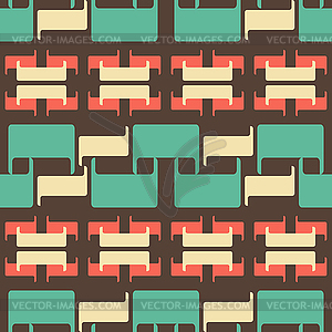 Abstract seamless geometric retro pattern - vector clipart