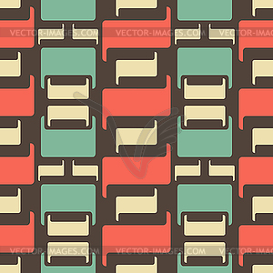 Abstract seamless geometric retro pattern - vector EPS clipart