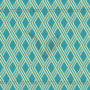 Wicker lattice seamless geometric blue and yellow - vector clipart