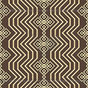 Seamless geometric pattern with openwork elements - vector image