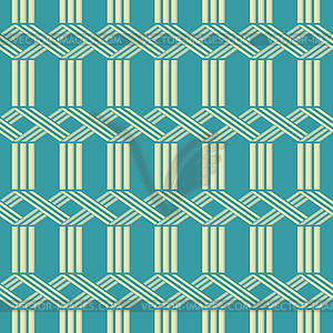 X shaped horizontal wickerwork seamless pattern - color vector clipart