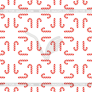 Seamless Christmas pattern of candy - vector image