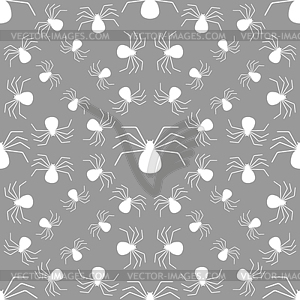 Seamless pattern with spiders - vector image