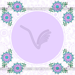 Floral decorative frame with place  - vector image