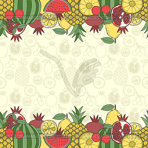 Decorative fruit background with place for text - vector clipart