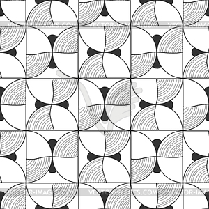 Seamless black and white abstract decorative pattern - vector clipart