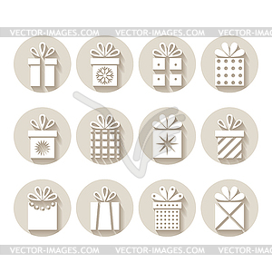 Set of gifts, packages - vector clipart