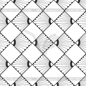 Seamless black and white abstract pattern - vector image