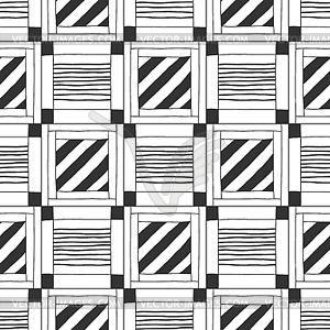 Seamless black and white abstract pattern - vector image