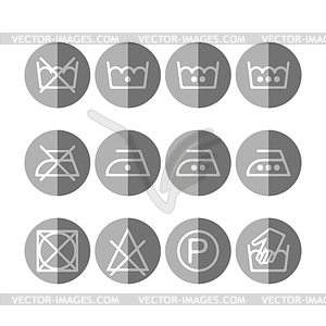 Set of instruction laundry icons, care icons, - vector clipart