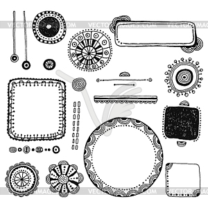 Abstract, decorative design elements , doodles - vector clip art