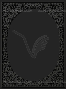 Paper floral frame - royalty-free vector clipart