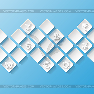 Абстрактный фон с символами валюты - иллюстрация в векторном формате