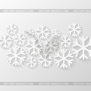 Abstract background with snowflakes - vector image