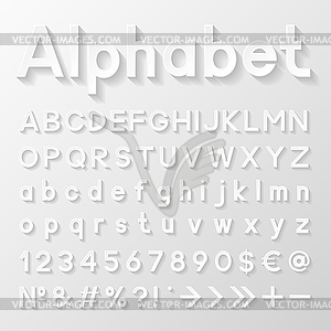 Decorative paper alphabet - vector clip art