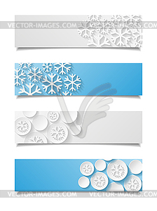 Set of christmas banners - vector image