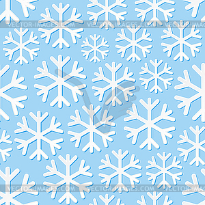 Seamless background with snowflakes - vector clipart