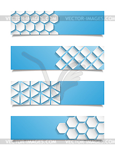 Набор абстрактных геометрических баннеров - стоковый векторный клипарт