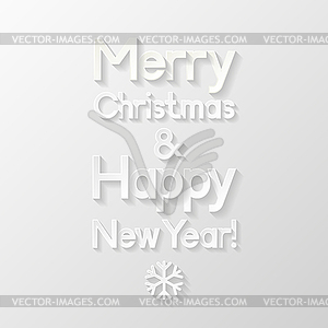 Christmas and New Year greeting card - vector clip art