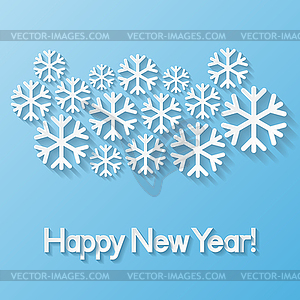 Happy New Year greeting card. Vector illustration - vector image