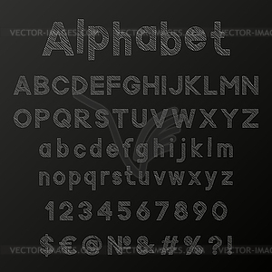 Decorative chulk alphabet - vector clip art