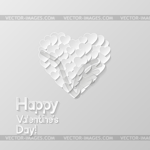 Valentines day greeting card. Vector illustration - vector clip art