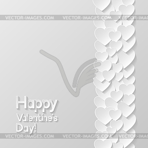 Valentines day greeting card. Vector illustration - vector image