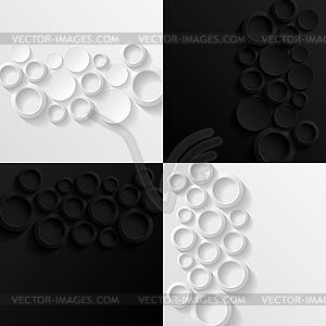 Set of abstract geometric backgrounds - vector clipart