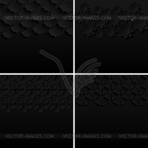 Set of abstract geometric backgrounds - vector clip art