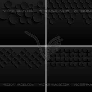 Set of abstract geometric backgrounds - vector clipart