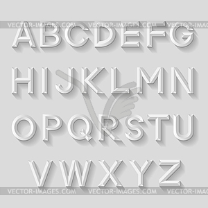 Декоративные алфавит рельеф. Векторная иллюстрация - векторное изображение EPS
