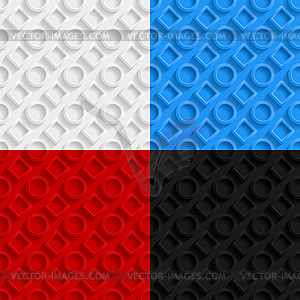 Set of geometric seamless patterns. Vector illustration - vector image