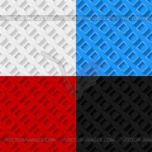 Set of geometric seamless patterns. Vector illustration - vector image