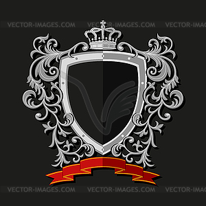 Coat of arms in modern flat style. Vector illustration - vector image