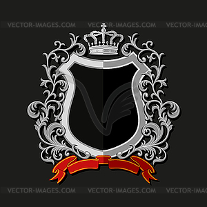 Coat of arms in modern flat style - vector clipart