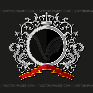 Coat of arms in modern flat style. Vector illustration - vector clipart / vector image