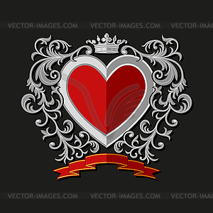 Coat of arms in modern flat style. Vector illustration - vector image