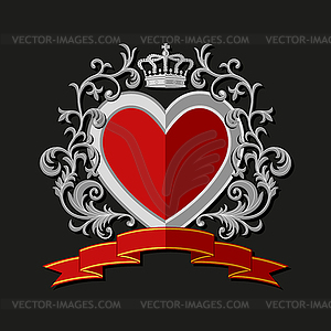 Coat of arms in modern flat style. Vector illustration - vector clipart