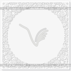 Decorative floral frame. Vector illustration - vector image