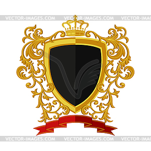 Coat of arms in modern flat style. Vector illustration. - royalty-free vector image