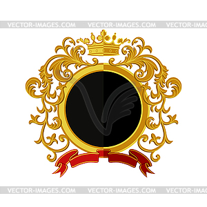 Coat of arms in modern flat style. Vector illustration. - vector EPS clipart