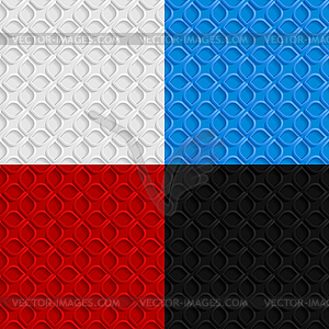 Set of abstract seamless patterns. Vector illustration - vector image