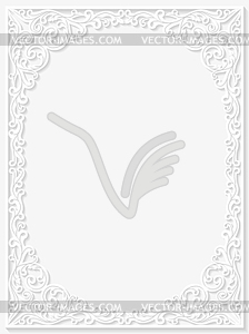 Vintage floral frame. Vector illustration - vector clipart