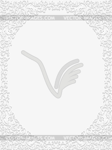 Decorative floral frame. Vector illustration. - vector clipart