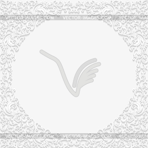 Decorative floral frame. Vector illustration. - vector image